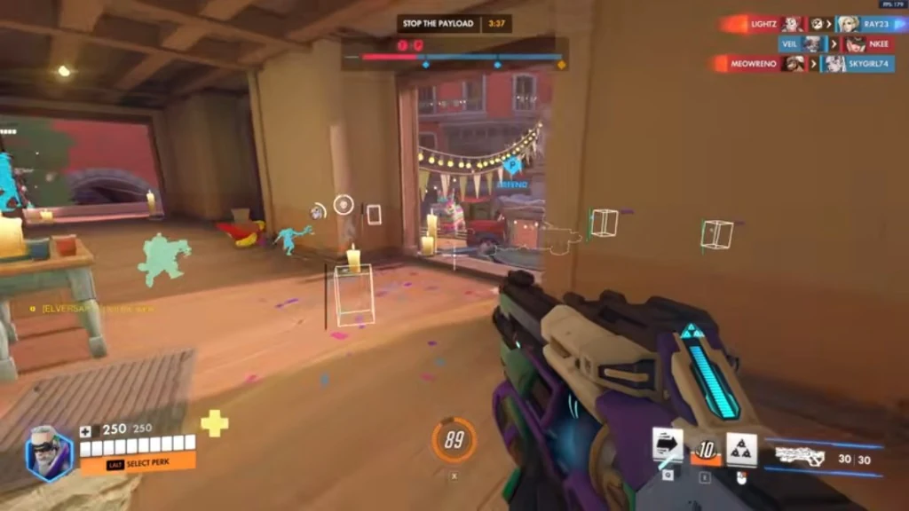 Overwatch 2 FACEIT player ESP with box overlays